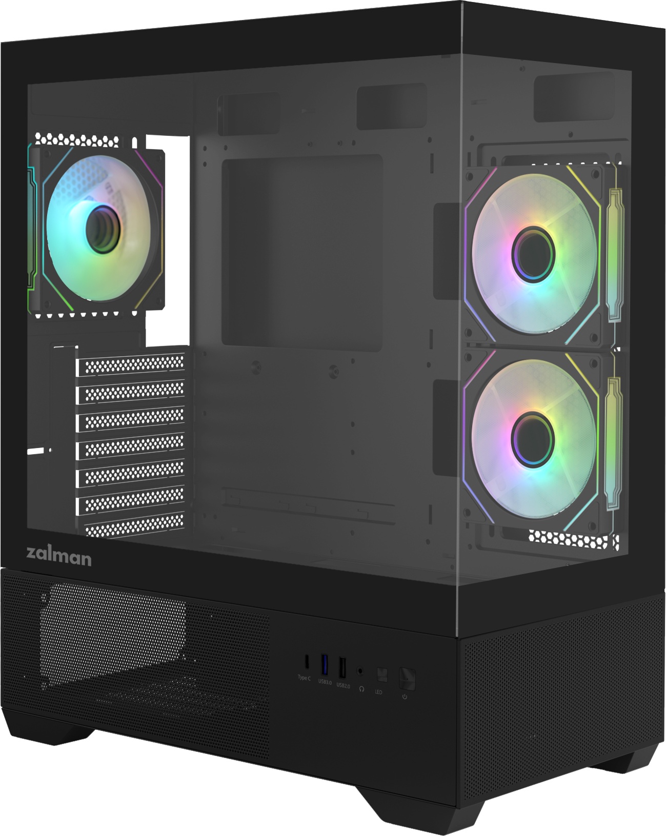 Компьютерный корпус ZALMAN CHRONIX V2, ATX, BLACK, WINDOW, 1xCombo (3.5’’ or 2.5’’), 1x3.5’’HDD, 2x2