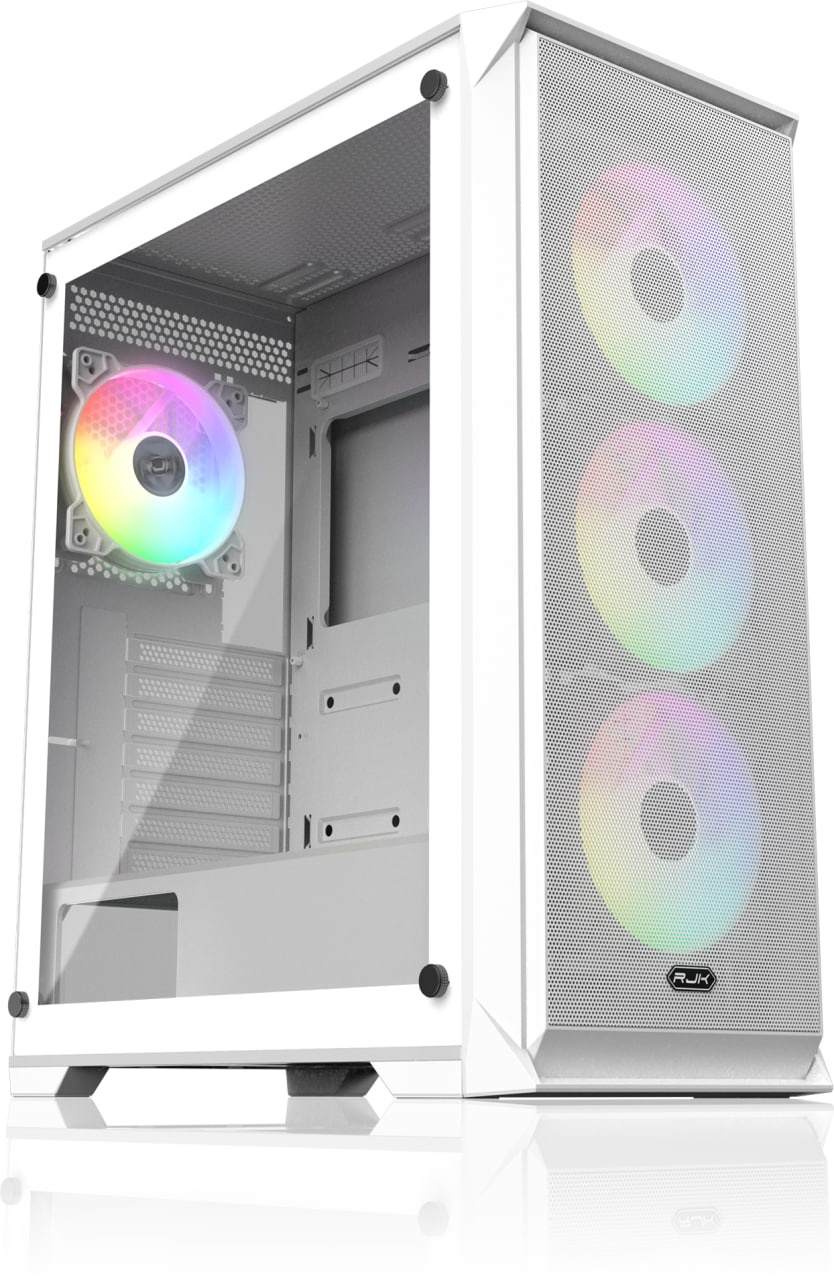 Корпус без блока питания Raijintek ARCADIA 41-MS4, Midi-Tower, TG, 1x120mm + 3x120mm ARGB, 2xUSB-A 3