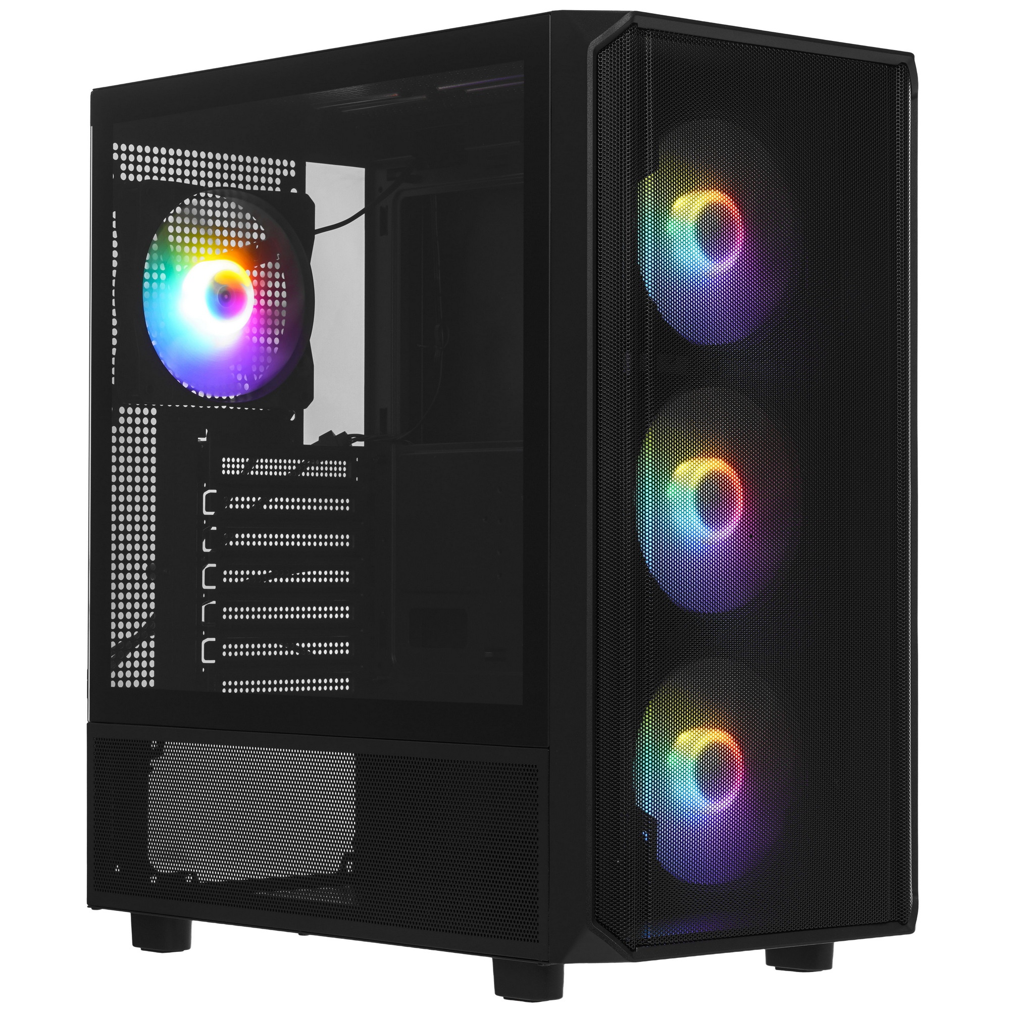 Компьютерный корпус Accord 3602 черный без БП ATX 2xUSB3.0 1xUSB3.1 audio bott PSU
