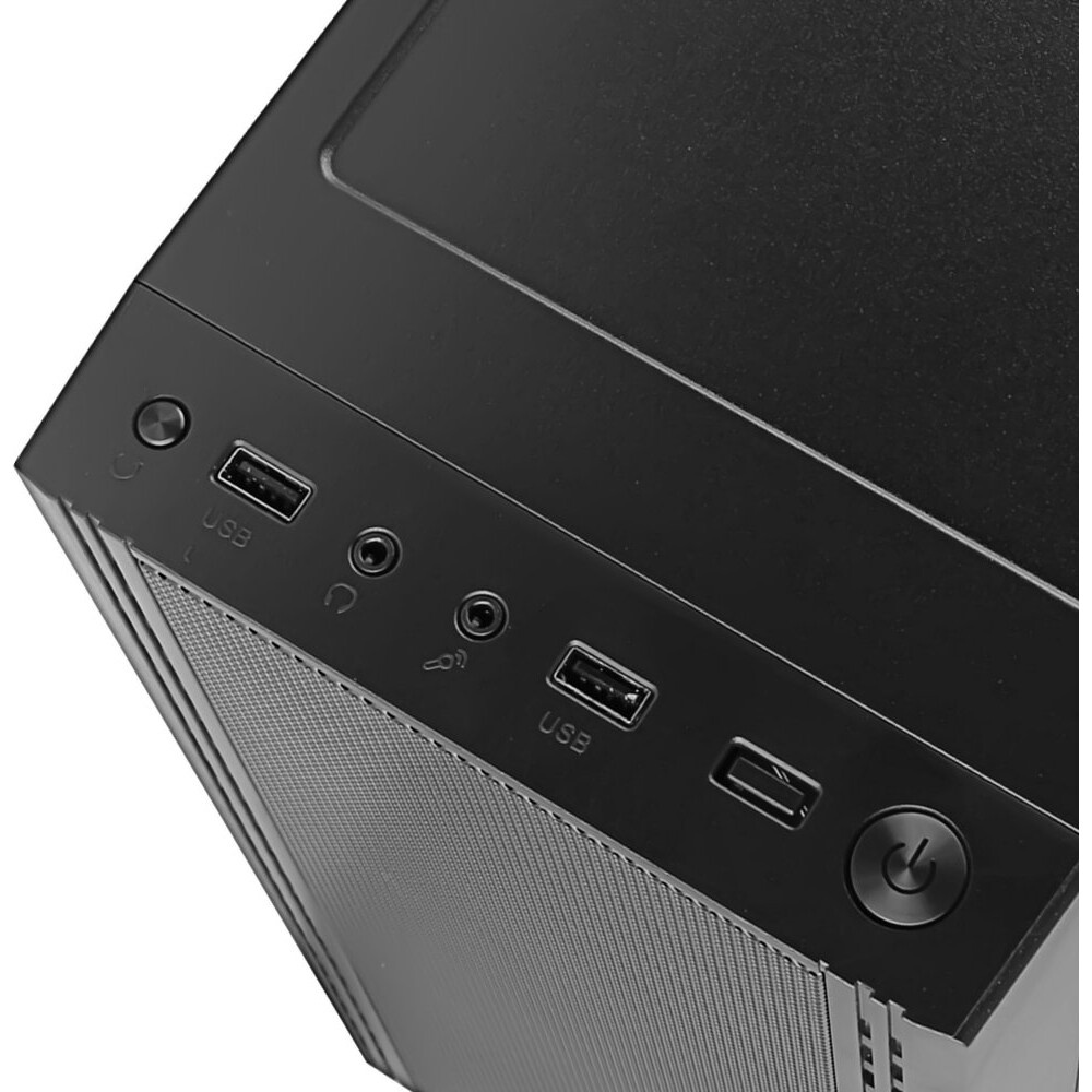 Корпус ПК без блока питания/ Case MSI PRO SHIELD M100P, Midi-Tower, 1x80mm, 2xUSB 3.2, 2xUSB 2.0, mA