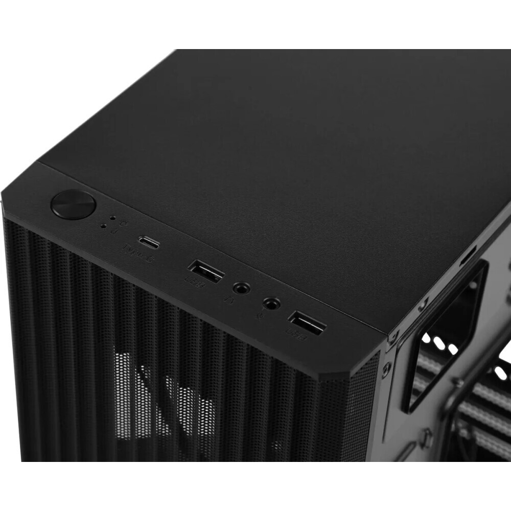 Корпус ПК без блока питания/ Case MSI PRO SHIELD M100P, Midi-Tower, 1x80mm, 2xUSB 3.2, 2xUSB 2.0, mA