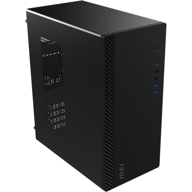 Корпус ПК без блока питания/ Case MSI PRO SHIELD M100P, Midi-Tower, 1x80mm, 2xUSB 3.2, 2xUSB 2.0, mA