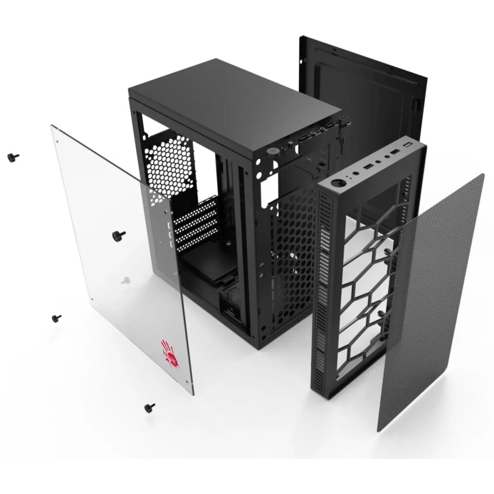 Компьютерный корпус Aerocool / Formula Cs-105 Blue (mATX, без БП, 1x USB3.0, 1x USB2.0, 1x 12cm blue