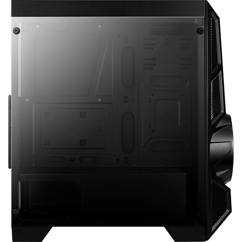 Корпус Aerocool  / Formula Menace Saturn RGB-G-BK-v1 (3xUSB, 2xAudio, 0.5 мм, 120 мм FAN, прозрачная