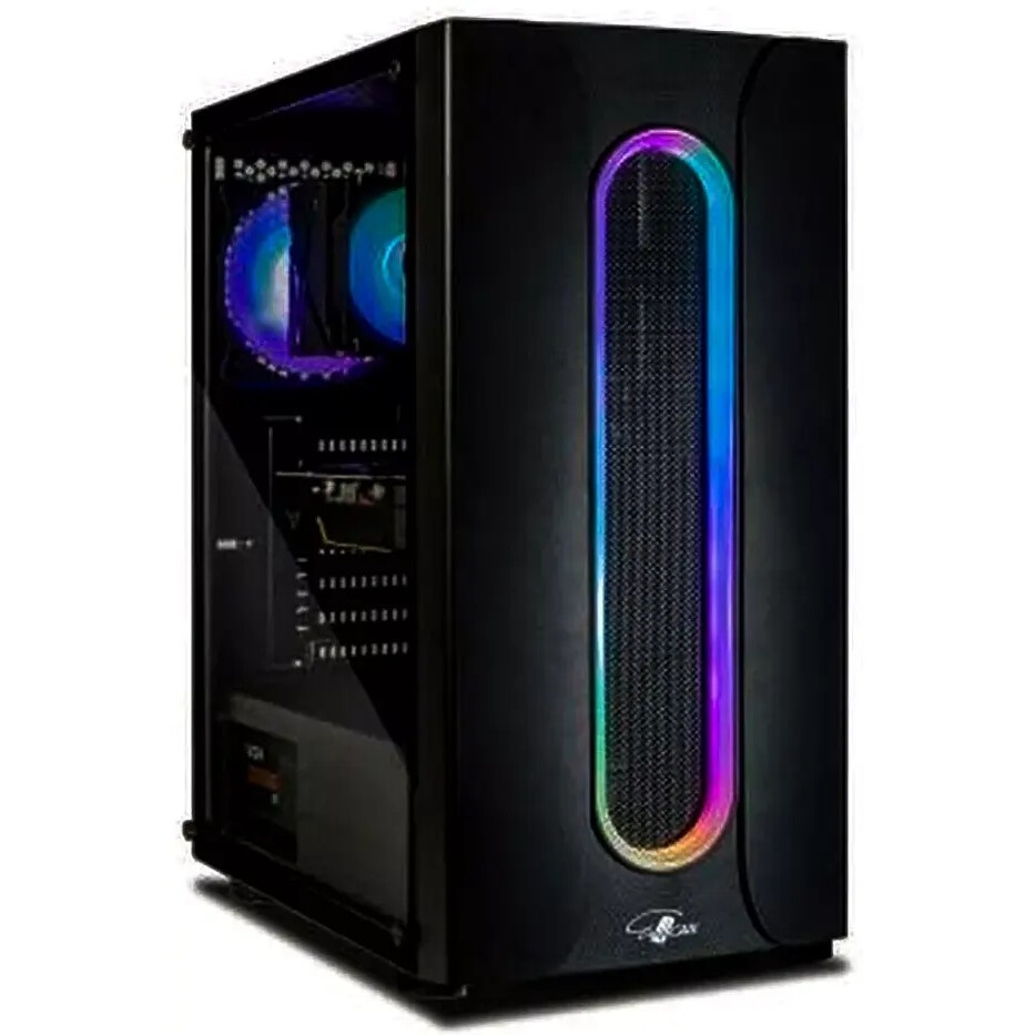 Корпус Midtower ATX Eurocase 00-00854022 A10 без БП ARGB black