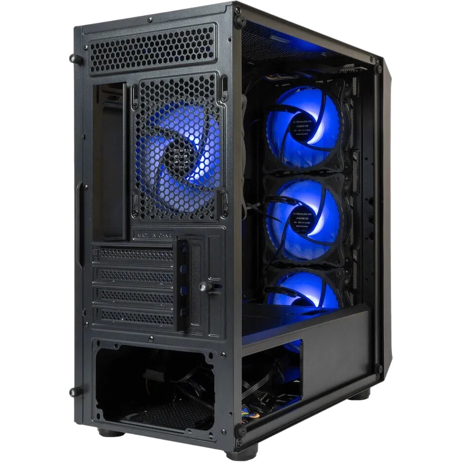 Корпус Midtower mATX Eurocase 00-01064257 MI05 черный без БП закаленное стекло USB 3.0
