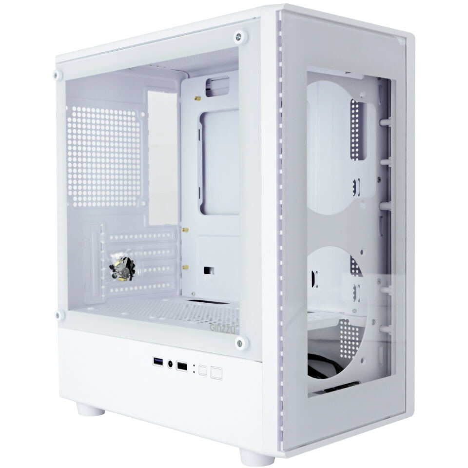 Корпус mATX AeroCool CS-109-G-WT-v1 4711099472383 белый, без БП, USB 3.0, 2*USB 2.0, HD Audio