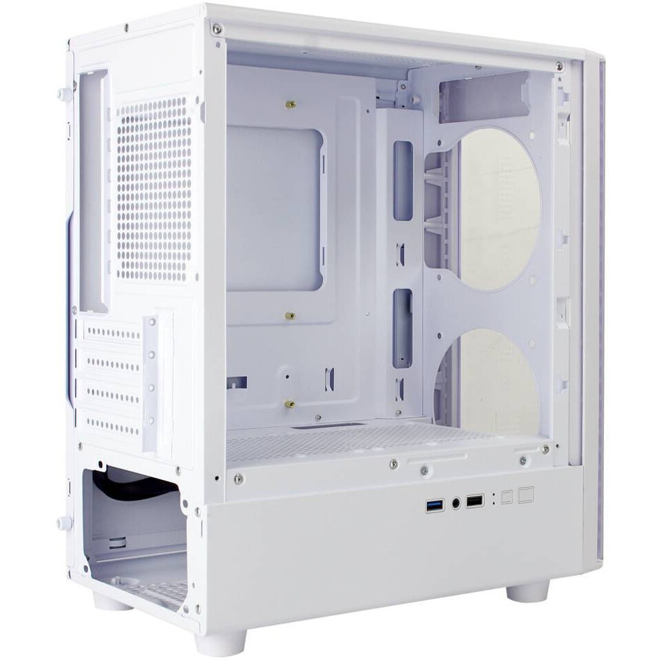 Корпус mATX AeroCool CS-109-G-WT-v1 4711099472383 белый, без БП, USB 3.0, 2*USB 2.0, HD Audio