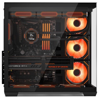 Корпус ATX Eurocase M4801 black, без БП, закаленное стекло 2 стороны
