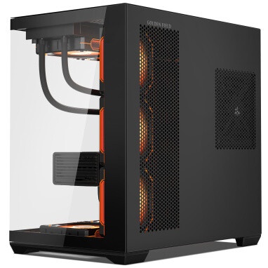 Корпус ATX Eurocase M4801 black, без БП, закаленное стекло 2 стороны
