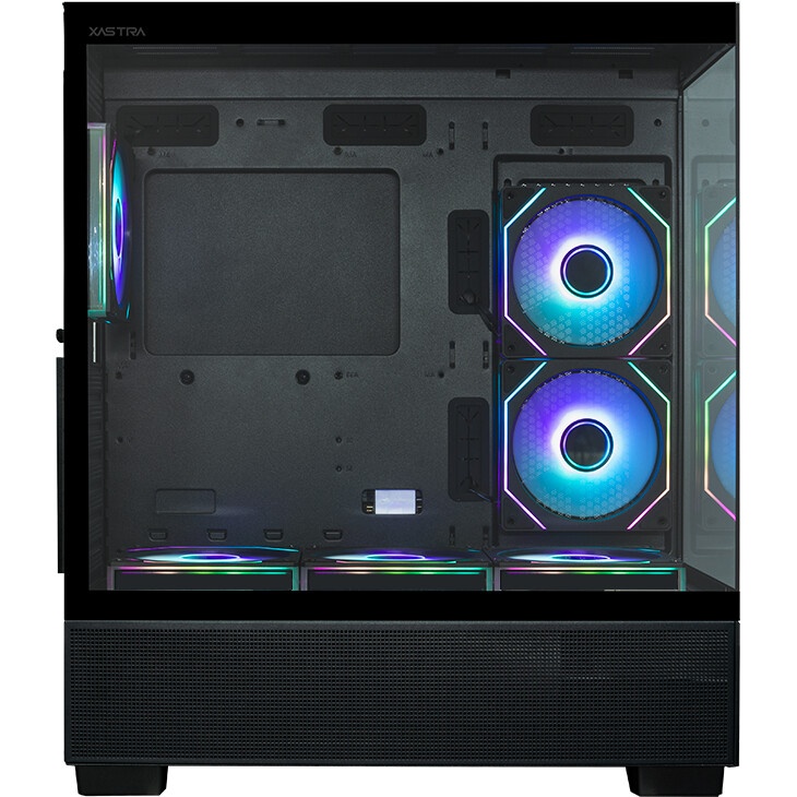 Корпус ATX Eurocase M4801 black, без БП, закаленное стекло 2 стороны