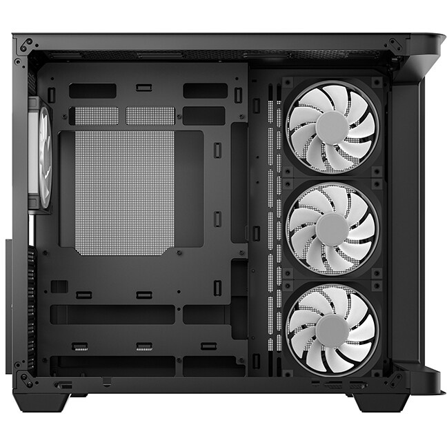 Корпус ATX Eurocase M4801 black, без БП, закаленное стекло 2 стороны