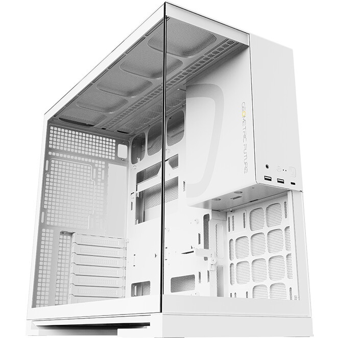 Корпус ATX Eurocase M4801 white, без БП, закаленное стекло 2 стороны