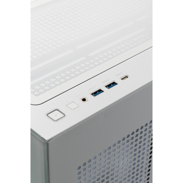 Корпус ATX Eurocase M4801 white, без БП, закаленное стекло 2 стороны