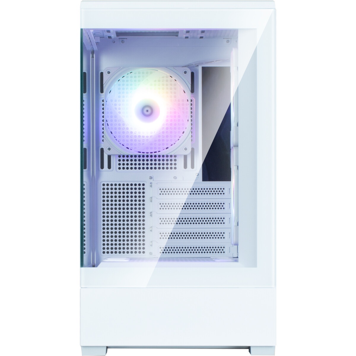 Корпус mATX Eurocase M2771 white, без БП, закаленное стекло 2 стороны