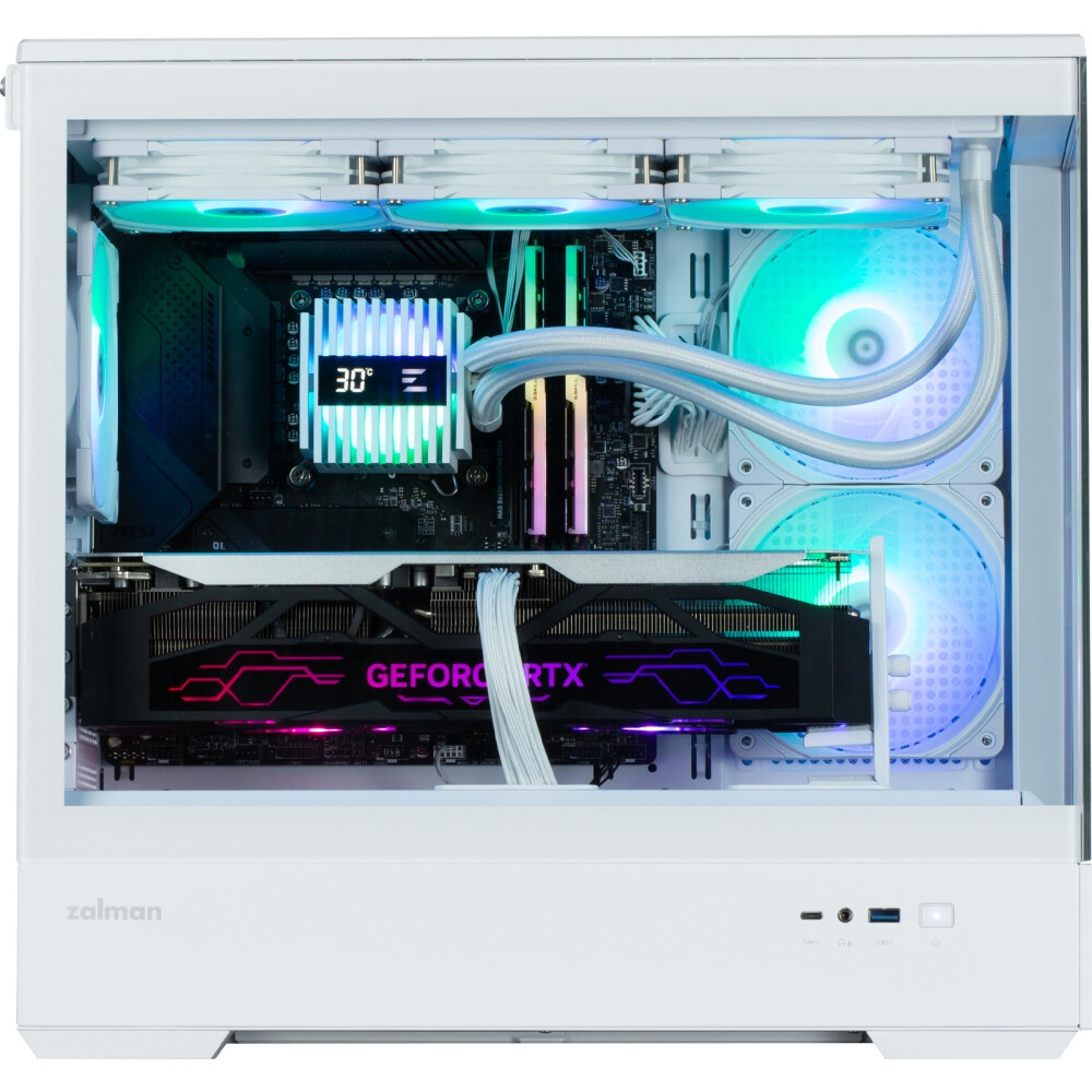 Корпус mATX Eurocase M2771 white, без БП, закаленное стекло 2 стороны