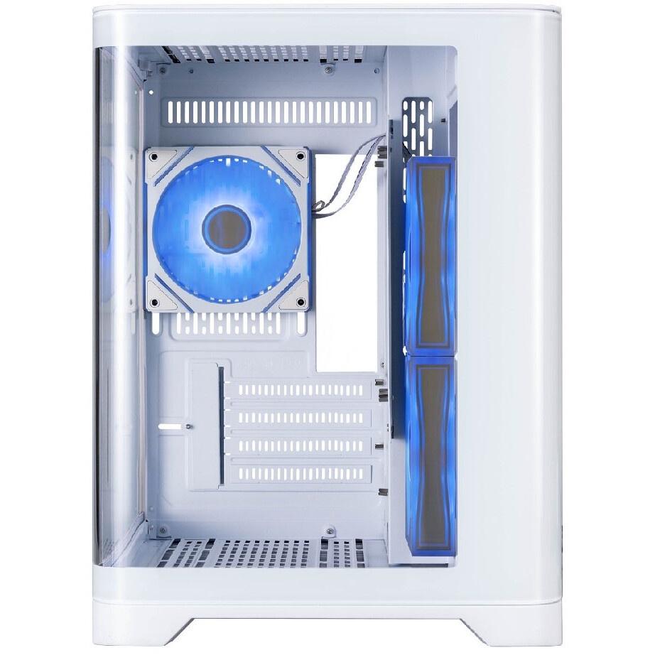 Корпус mATX Eurocase M2771 white, без БП, закаленное стекло 2 стороны