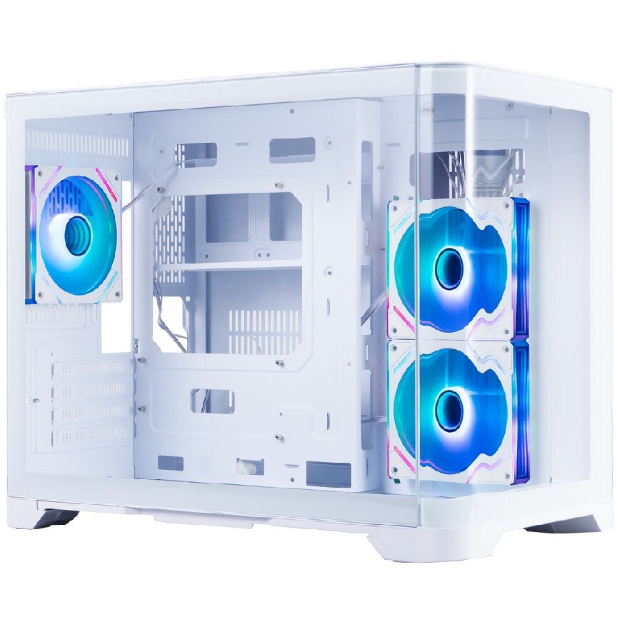 Корпус mATX Eurocase M2771 white, без БП, закаленное стекло 2 стороны