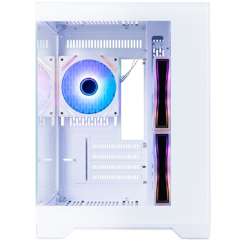 Корпус mATX Eurocase M2771 white, без БП, закаленное стекло 2 стороны