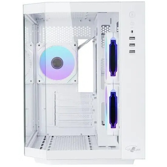 Корпус mATX Eurocase M2771 white, без БП, закаленное стекло 2 стороны