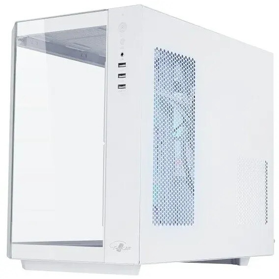 Корпус mATX Eurocase M2771 white, без БП, закаленное стекло 2 стороны