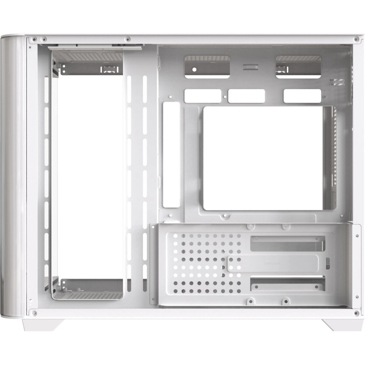 Корпус mATX Eurocase M2771 white, без БП, закаленное стекло 2 стороны