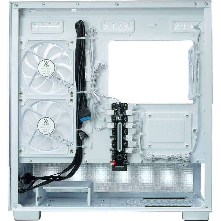 Корпус mATX Eurocase M2771 white, без БП, закаленное стекло 2 стороны