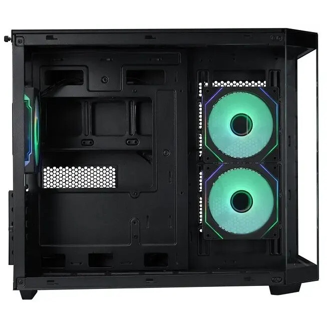 Корпус mATX Eurocase M2771 black, без БП, закаленное стекло 2 стороны