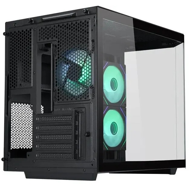 Корпус mATX Eurocase M2771 black, без БП, закаленное стекло 2 стороны