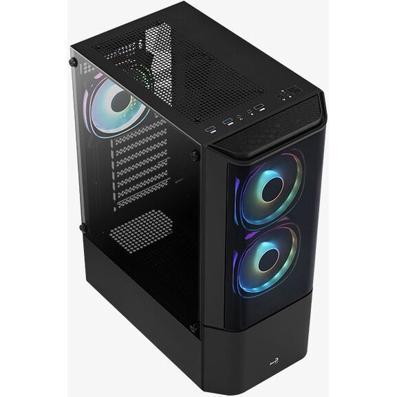 Корпус ATX AeroCool Bionic-G-BK-v2 4710562758672 черный, без БП, 2*USB 3.0, USB 2.0, HD Audio