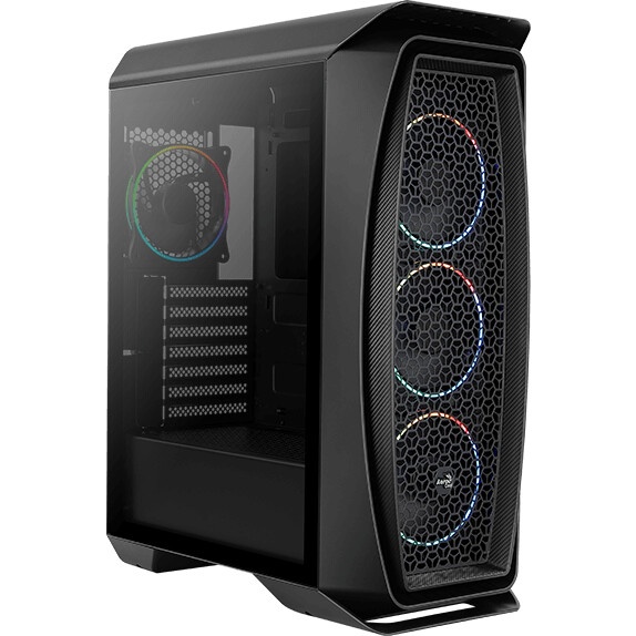Корпус ATX AeroCool Bionic-G-BK-v2 4710562758672 черный, без БП, 2*USB 3.0, USB 2.0, HD Audio
