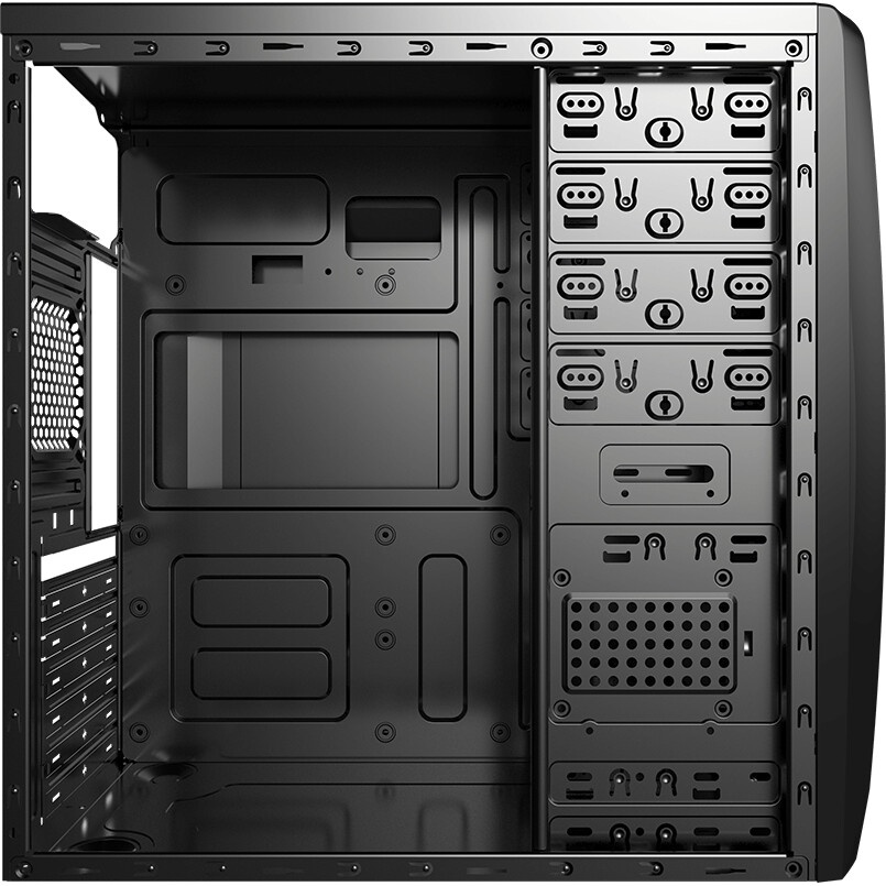 Корпус ATX Eurocase M12 черный, ABS пластик, 2*USB2.0, USB3.0, HD AUDIO