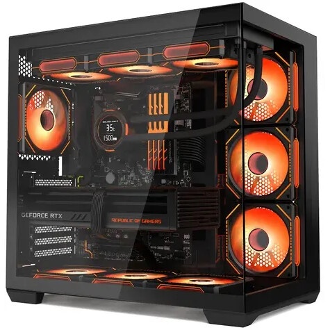Корпус eATX Eurocase M9 Max-Fish tank M9 MAX 2ARGB 3_0_2 BLACK черный