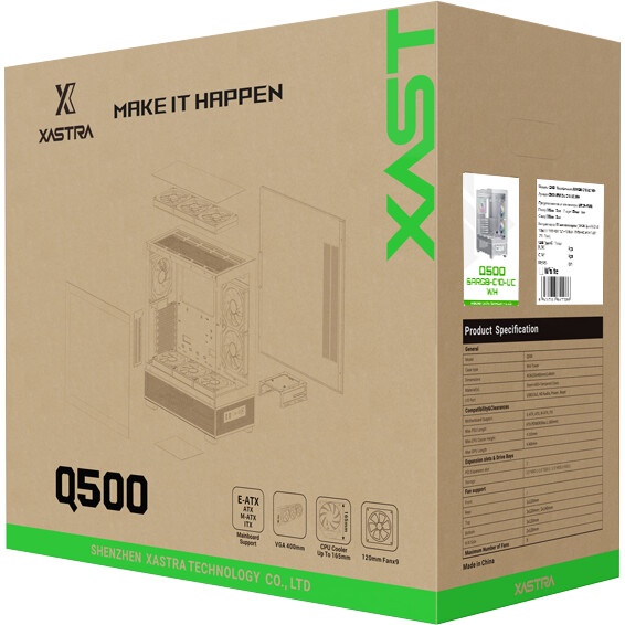 Корпус eATX Eurocase M9 Max-Fish tank M9 MAX 2ARGB 3_0_2 WHITE белый