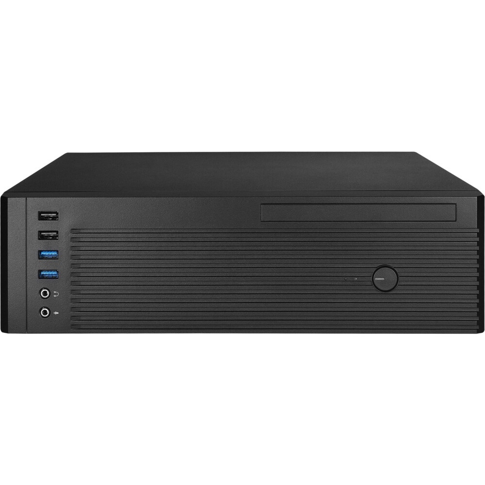 Корпус mATX Delux H308 черный, БП 300W, USB 3.0, audio