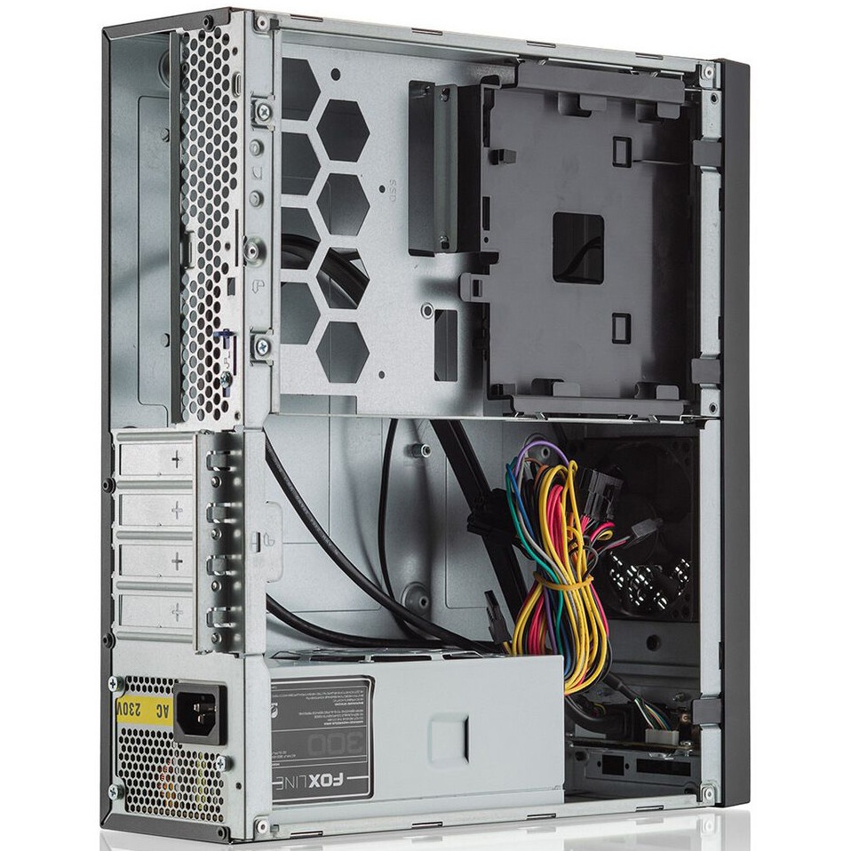 Корпус mATX Delux H308 черный, БП 300W, USB 3.0, audio
