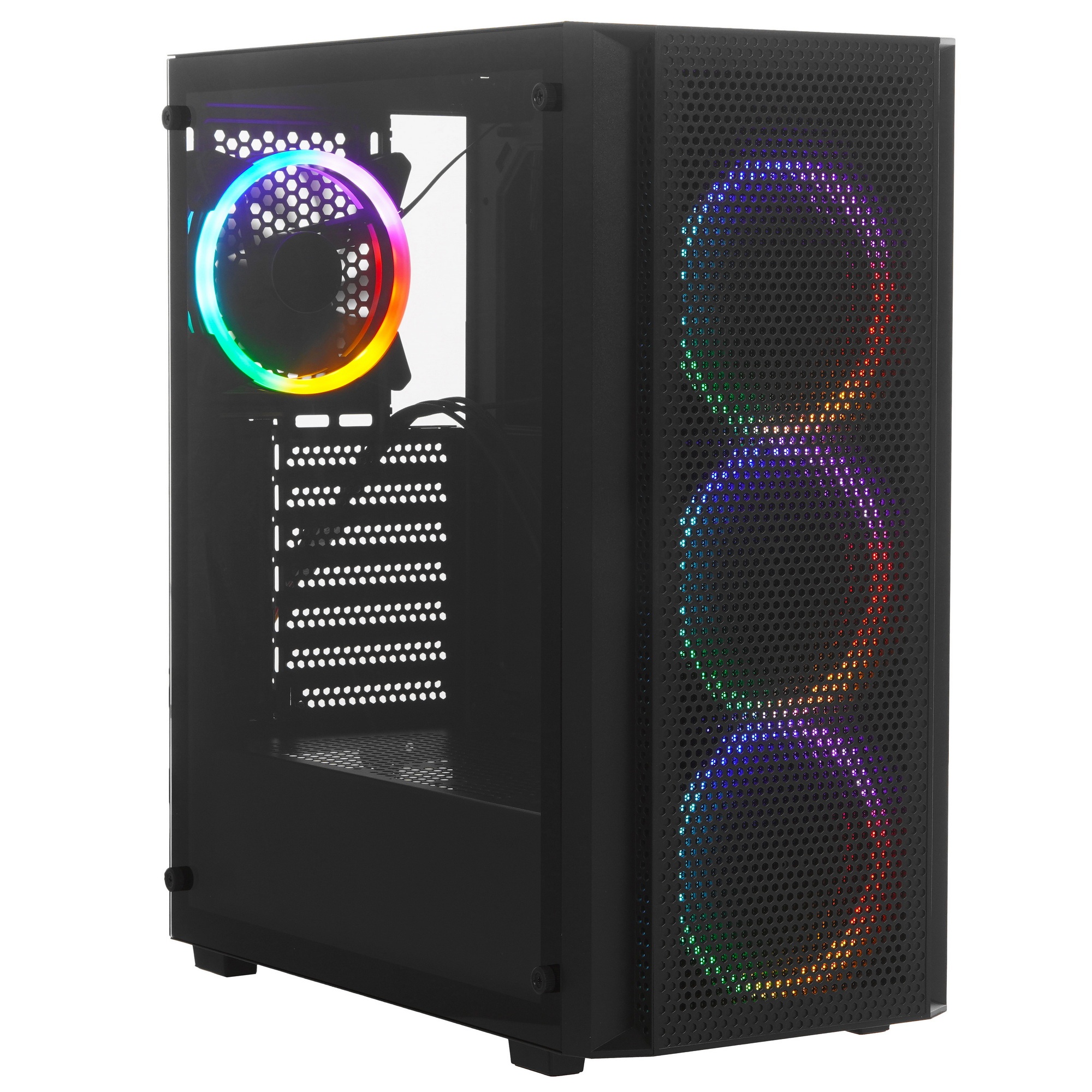 Корпус ATX Xastra A311 4FRGB без БП, боковая панель из закалённого стекла, 2*USB 2, USB 3