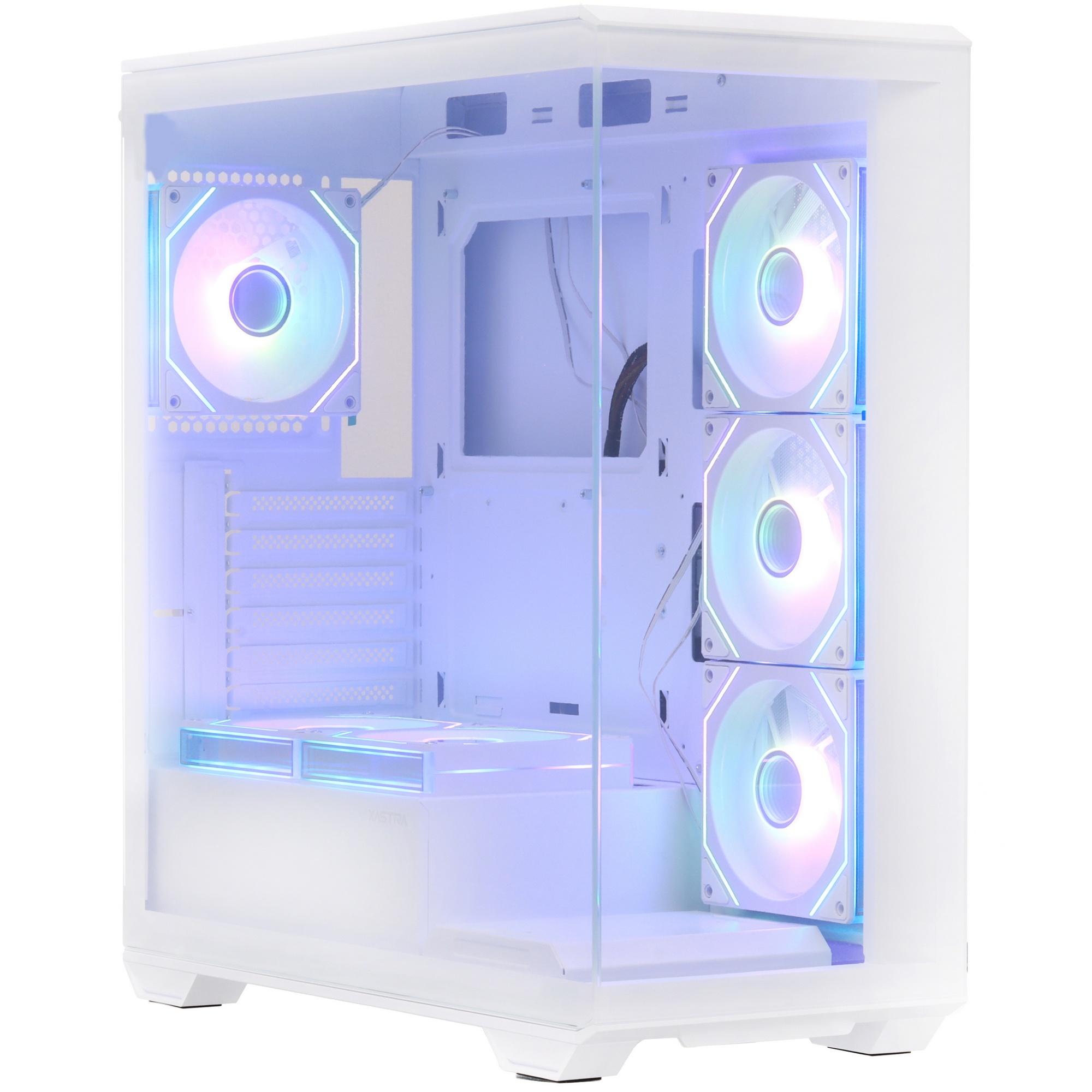 Корпус ATX Xastra Q600 6ARGB-C10-UC White без БП, боковая панель из закалённого стекла, USB 3, USB T