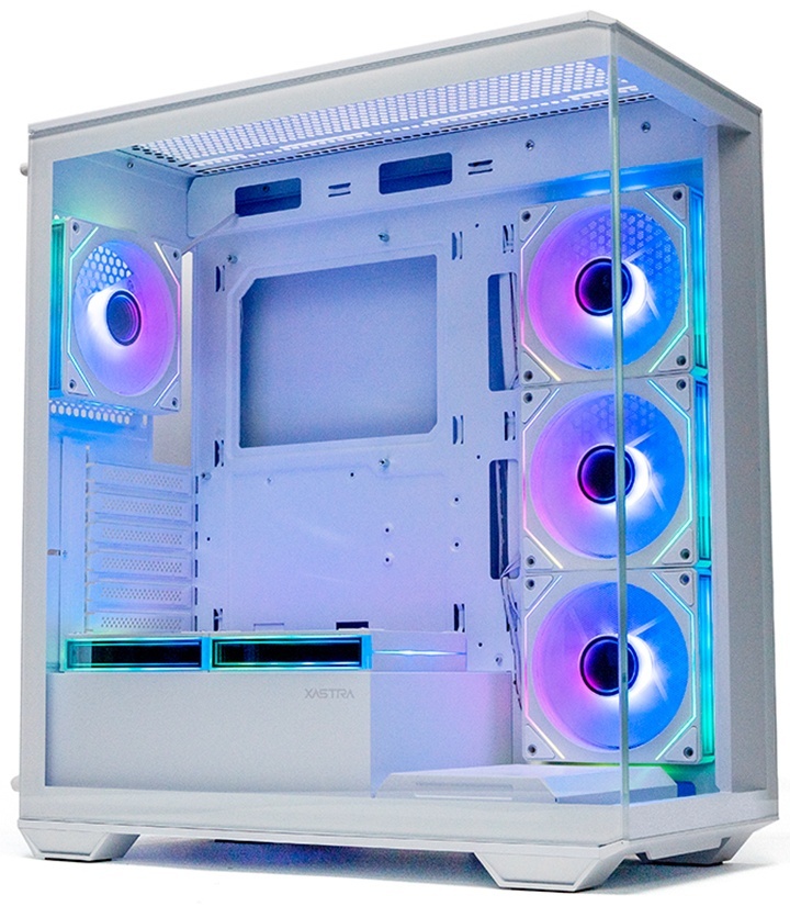 Корпус ATX Xastra Q600 6ARGB-C10-UC White без БП, боковая панель из закалённого стекла, USB 3, USB T