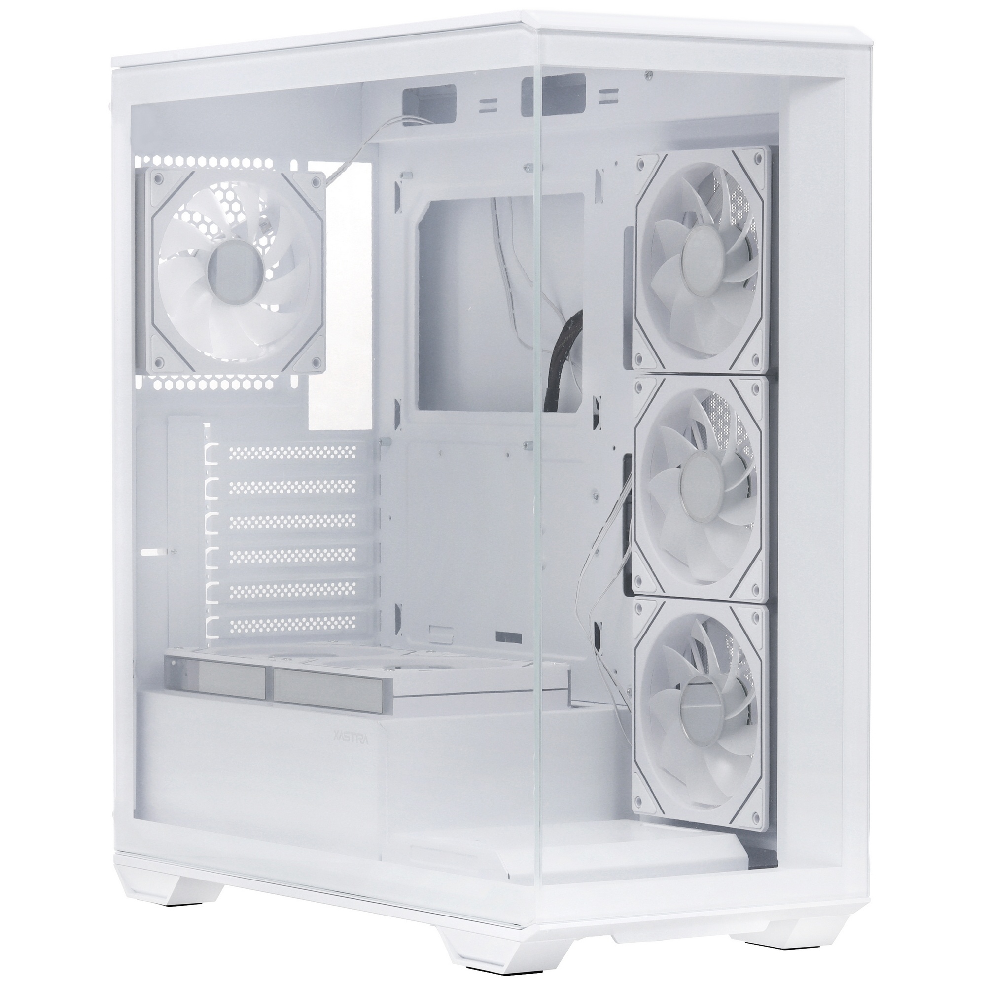 Корпус ATX Xastra Q600 6ARGB-C10-UC White без БП, боковая панель из закалённого стекла, USB 3, USB T