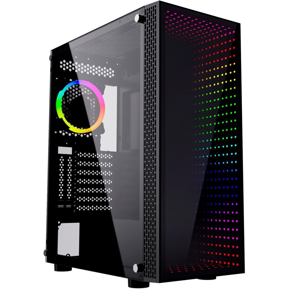 Компьютерный корпус GMNG GG-CC120 черный без БП ATX 5x120mm 5x140mm 2xUSB2.0 1xUSB3.0 audio bott PSU