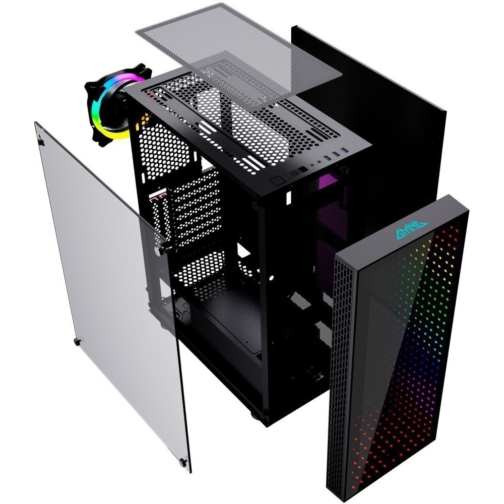 Компьютерный корпус GMNG GG-CC120 черный без БП ATX 5x120mm 5x140mm 2xUSB2.0 1xUSB3.0 audio bott PSU