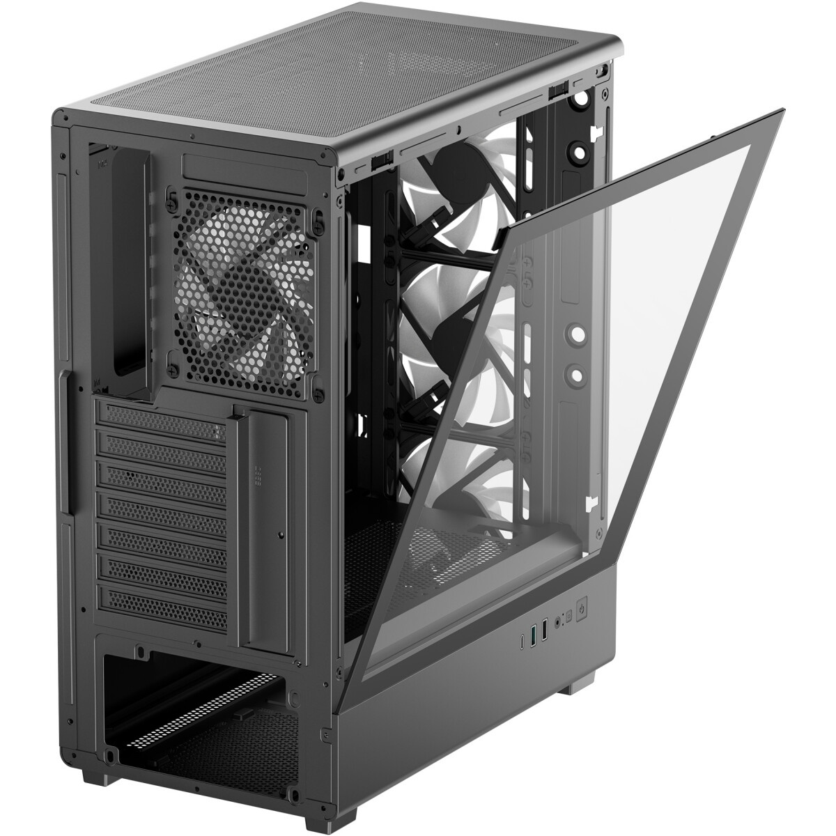 Компьютерный корпус GMNG GG-CC120 черный без БП ATX 5x120mm 5x140mm 2xUSB2.0 1xUSB3.0 audio bott PSU