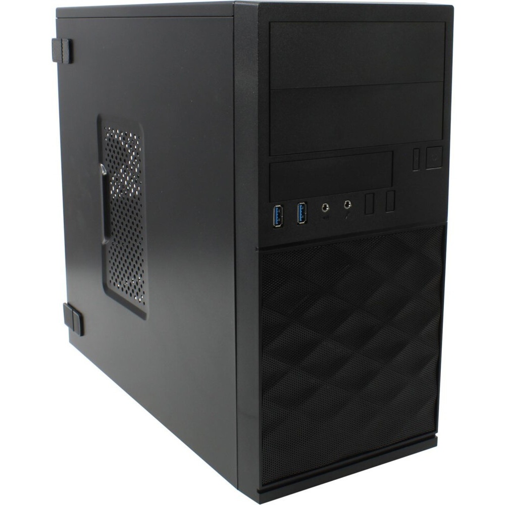 Компьютерный корпус MiniTower Powerman ES701 Black PM-600ATX-F  U2*2+U3*2+A(HD) mATX