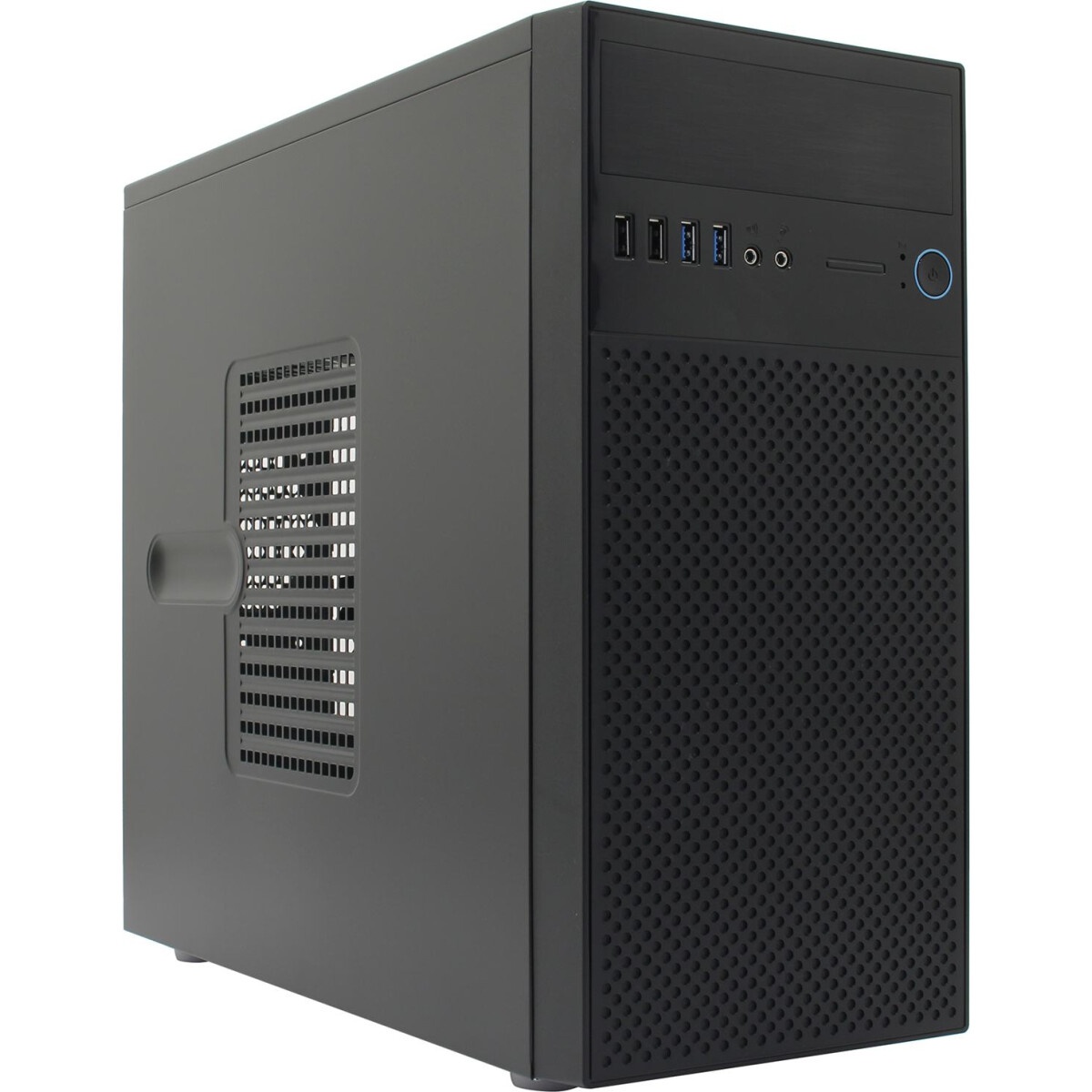 Компьютерный корпус MiniTower Powerman ES701 Black PM-600ATX-F  U2*2+U3*2+A(HD) mATX