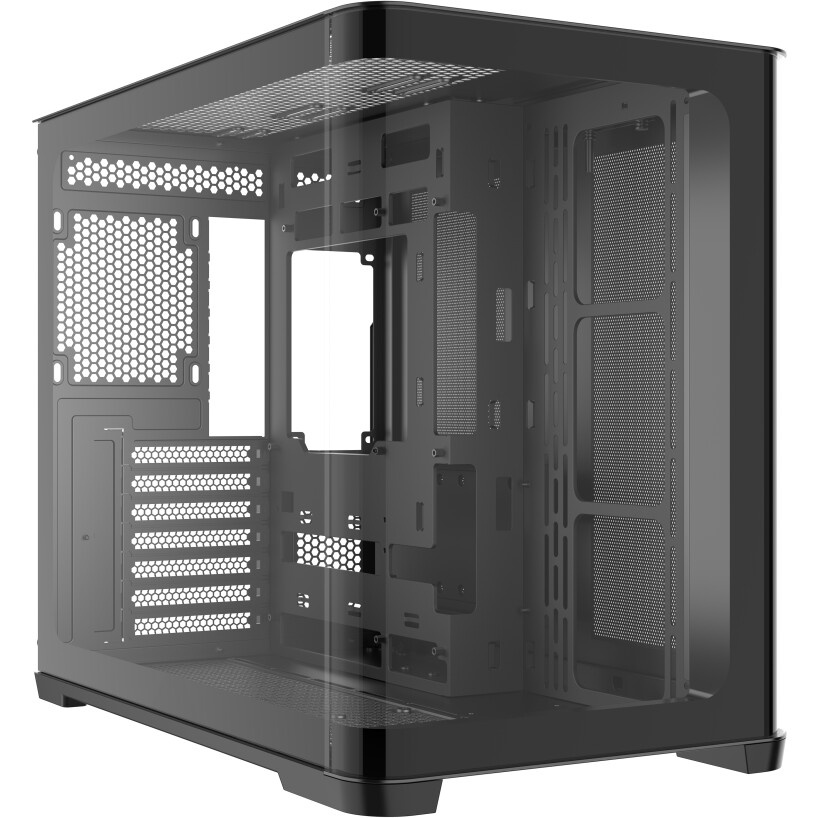 Корпус ПК без блока питания/ Case SAMA V60E Black, Midi-Tower, TG, no fans, 2xUSB 3.0 + 1xUSB 3.2 Ty