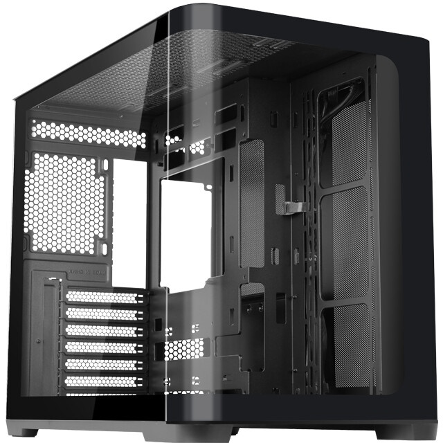 Корпус ПК без блока питания/ Case SAMA V60E Black, Midi-Tower, TG, no fans, 2xUSB 3.0 + 1xUSB 3.2 Ty