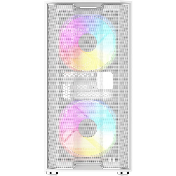 Корпус ПК без блока питания/ Case SAMA S30 White, Midi-Tower, TG, 2x140mm + 1x120mm ARGB, 1xUSB 3.0