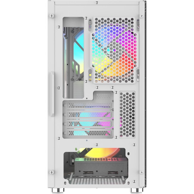 Корпус ПК без блока питания/ Case SAMA S30 White, Midi-Tower, TG, 2x140mm + 1x120mm ARGB, 1xUSB 3.0