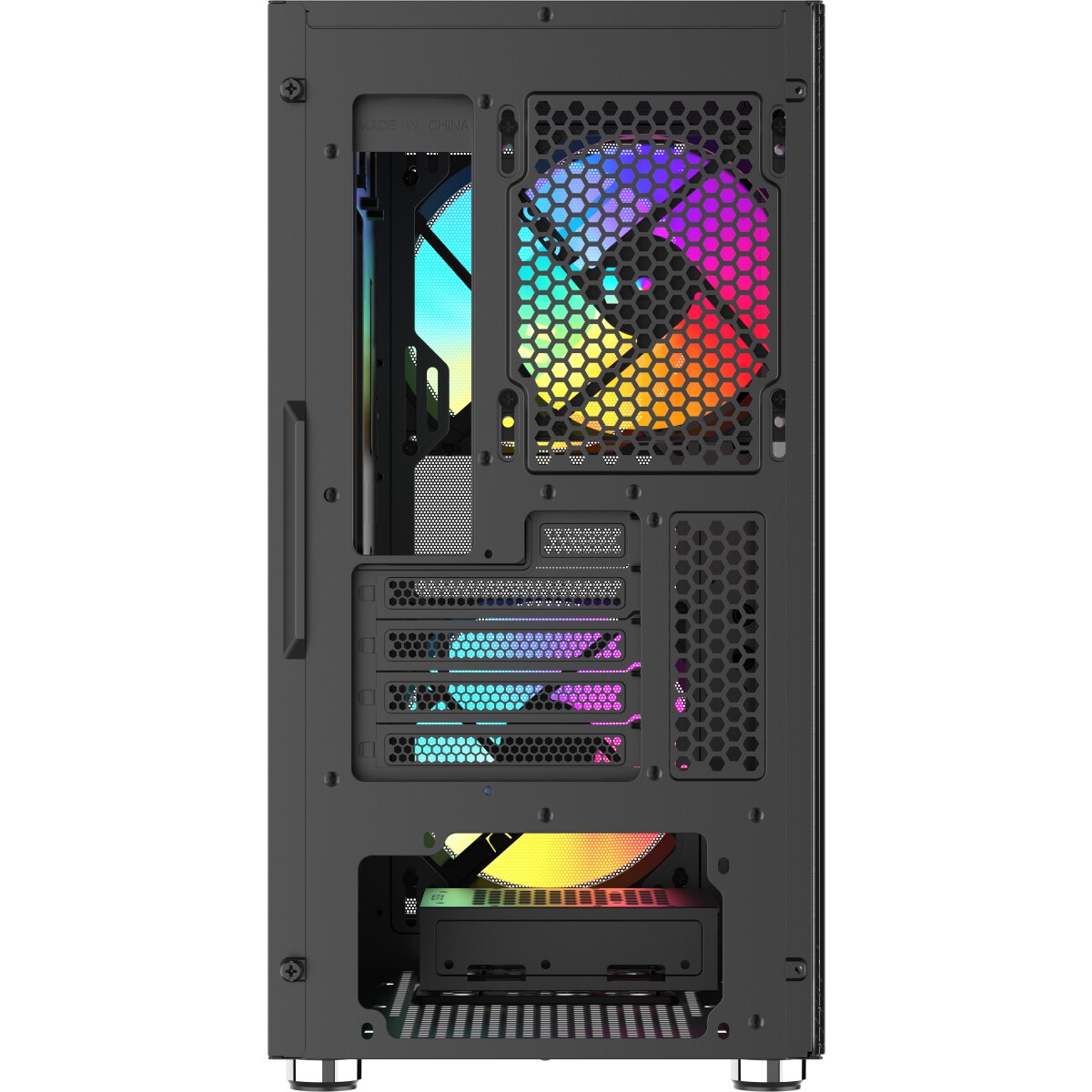 Корпус ПК без блока питания/ Case SAMA S30 Black, Midi-Tower, TG, 2x140mm + 1x120mm ARGB, 1xUSB 3.0
